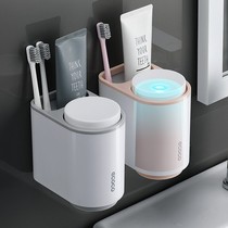 Wall-mounted simple mouthwash toothbrush cup holder Nordic household wash cup set cylinder couple toothbrush cup