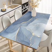 pvc leather tablecloth waterproof oil-proof anti-scalding table mat student writing desk desk mat light luxury tea table mat