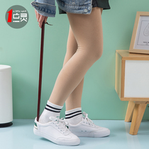 Solid wood shoe pull long handle shoehorn lift shoe free mail wear shoe handle