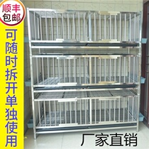  Multi-layer chicken cage double-layer stainless steel household large extra-large chicken farm chicken coop full set of farm special cage