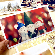  Lepin paper card Happy Christmas Holiday greeting card Snowman New Year postcard Online shop after-sales blessing gift card