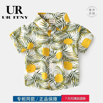 (Trifold Zone) Olespecial field -- Brand discount store Childrens clothes in childrens casual turning tide short sleeve shirt