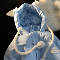 Neresum soft glutinous milk blue cute rabbit cotton coat female niche design sense oversize bread clothing cotton jacket