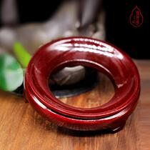 Hulu base bracket mahogany solid wood hoist base ornaments hand twist Wen play big gourd bottom back round crystal ball