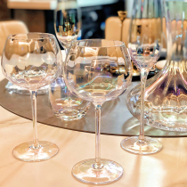 English Rainbow Crystal Wine Wine Cup Champagne Glasses Sparkling Home Luxury High-end Set Big Belly Burgundy Tall