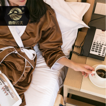 Five-star hotel custom bathrobe bathrobe men and women cotton towel long men cotton embroidered LOGO