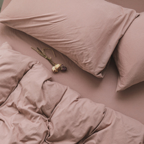 Pure Cotton Sky Geranium Cotton Net Red Four Pieces of Teenage Hearts Linen Sheets Quilt Cover Soft Knit Cotton Bare Sleeping Bed Bedding