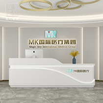 Beauty salon front desk reception desk cashier shop small simple modern Company bar counter light luxury hairdressing shop