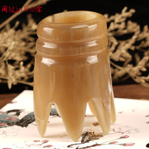 Horn comb Lady special long hair scalp massage comb head Meridian comb natural large teeth wide tooth head treatment