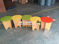Kindergarten table and chair Solid wood kindergarten table and chair training class Early education childrens table and chair set factory direct sales