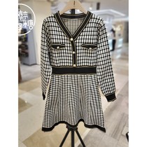Korean Bubble Gum SOUP Korea 2021 Autumn Winter New Fashion Knitted Dress SX9OK35