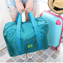 Foldable travel bag large capacity female portable storage bag travel luggage bag short-distance business trip male sleeved trolley case