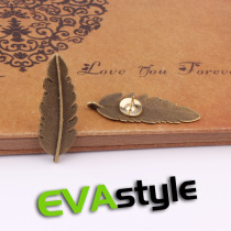1 Retro feather pin Cork message board Photo Wall bronze tree leaf nail painting exhibition poster decoration