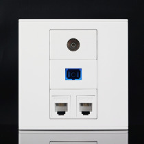 Type 86 2 telephone SC Fiber optic TV TV socket panel Dual telephone Fiber optic TV wall switch socket