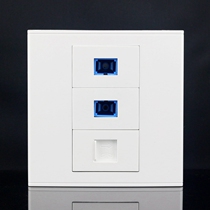 Type 86 dual optical fiber CAT3 telephone panel SC optical fiber RJ11 telephone socket panel Computer network cable panel
