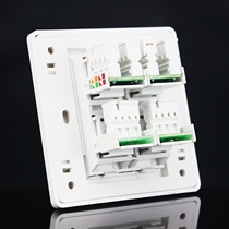 Congino switch socket 86 type 4 port 2 RJ45 computer network cable 2 CAT3 phone voice socket panel