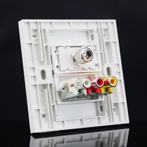 86 type TV TV red yellow and white audio and video switch socket panel audio and video in-line cable TV socket