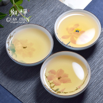 View Zen Jingdezhen tea cup Hand-painted thin tire white porcelain ceramic handmade small teacup Master cup Single cup Individual cup