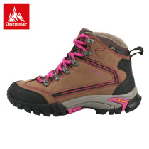 onepolar Polar Mountaineering Shoes Women High Autumn and Winter Outdoor Shoes Non-slip Wear-resistant hiking shoes Shock-absorbing Waterproof and Breathable
