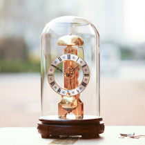 Polaris Germany Hermule original mechanical clock Pure copper clock skeleton clock movement European table clock retro