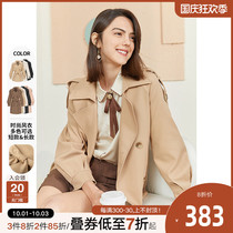 Windbreaker coat womens short this year popular 2021 autumn new small khaki senior temperament coat