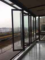 Shanghai Shunxiang Anju moved door double glass kitchen balcony office partition bridge extremely narrow hanging rail store folding door