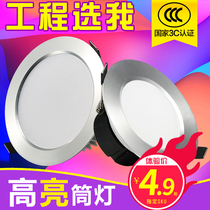 led Downlight recessed ceiling lamp living room hole lamp household hole lamp 3W simple lamp ceiling elephant nose spotlight barrel lamp