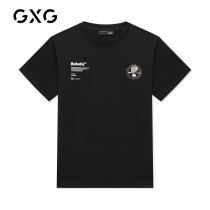 GXG mens clothing (Life series) 21 years Spring mall same black cartoon print short sleeve T-shirt mens tide