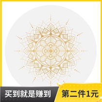 Micro blemish PU small round mat natural rubber dry and wet non-slip mini local tyrant yoga mat Meditation meditation mat