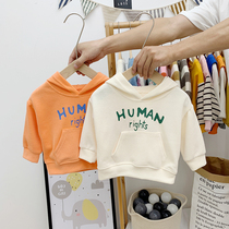 Boys sweatshirt spring and autumn thin womens childrens autumn Lianhood blouse 2-3-year-old 4 children foreign air autumn clothes baby baby
