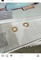 WXLSTUDIO 3 22 10 points New 100 hitch darling gold silver earbone clip minimalist expression of personality