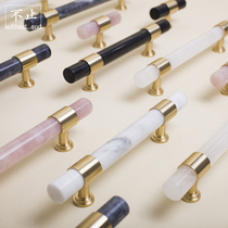 More than Nordic crystal marble handle cabinet wardrobe door light extravagant upscale furniture brass drawer small handle