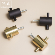 brass pull handle Nordic furniture extremely simple wardrobe door drawer shoe cabinet furniture American single hole pure copper gold small handle