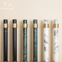 Original natural marble pure brass small handle Nordic light lavish high-end closet door drawer furniture long handle