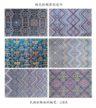 Width 2 8 meters new strong brocade silk jacquard fabric unique national characteristics style Xiangguang brocade original