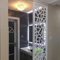 Dry area partition screen solid wood paint wash basin hollow carved board decorative flower grid toilet door access