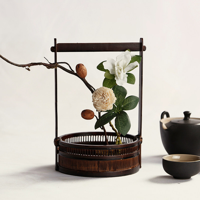 中国美術 古玩 竹編磁花瓶 竹丝扣瓷 花瓶 花入 花器 宋风竹编花器-宋风竹编花器促销价格、宋风竹编花器品牌- 淘宝