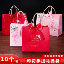 Wedding candy box gift box tote bag gift bag with hand gift high-end birthday gift bag return bag