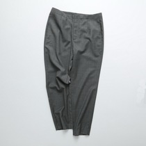 2020 spring new fine wool foreign air Gray ankle-length pants pipe pants dress Middle waist suit pants women