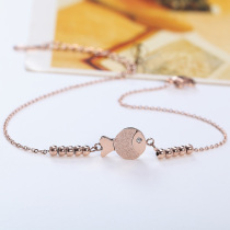 Anklet 2021 new trendy ankle chain high-end sense net red foot decoration rose gold foot chain female ins niche design