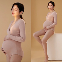 New photo studio for pregnant women Photo clothing pregnant mommy pregnancy Art Photo knitting jumpsuit maternity dress