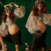Photo studio pregnant woman photo photo costume private room mommy cute trend hipster lively sexy photography pregnant mother dress