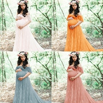 Hot sale pregnant woman photo photo long tail dress sexy lace photo studio photo flying sleeve clothing