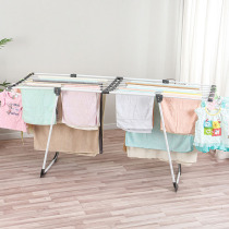 Ou Runzhe floor telescopic drying rack balcony quilt rack indoor baby clothes towel drying folding hanger