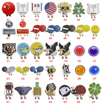 Golf hat clip red flag mark with clip alloy five star flag supplies accessories can be customized