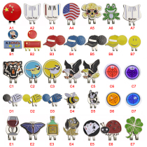 Golf hat clip red flag mark with clip alloy five star flag supplies accessories can be customized