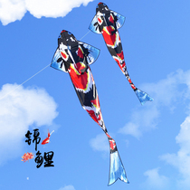 New Koi fish kite breeze easy fly adult children modern string kite long tail goldfish kite reel