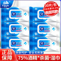 Vida 75% Alcohol Wiping Adult Hygiene Sterilization 30 Tablets 6 Pack Home Benefit Pack Drawen Cleansing Wipes