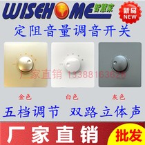 Wisdom home dual volume switch fixed resistance horn audio tuning 86 background music volume controller 50W