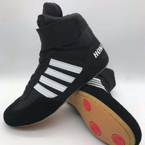 Honggang middle and high-top wrestling shoes childrens boxing shoes mens sanda shoes training shoes mens and womens non-slip and breathable